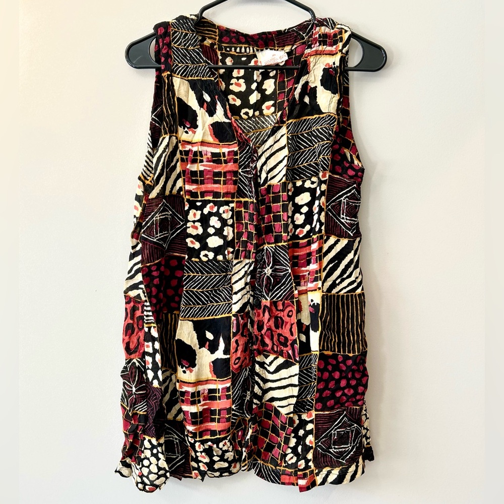 Last Chance Sale! Low Prices 💥 Vintage Patchwork Sleeveless Top